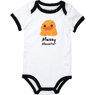 Orange Messy Monster 6-12 Months Bodysuit