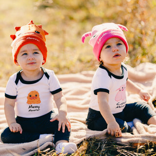 Orange Messy Monster 6-12 Months Bodysuit