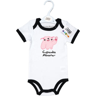 Pink Cupcake Monster 6-12 Months Bodysuit