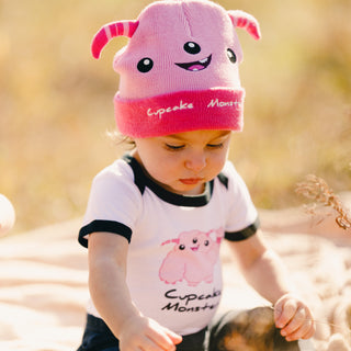 Pink Cupcake Monster 6-12 Months Bodysuit