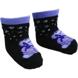 Purple Snuggle Monster Non-slip Baby Socks