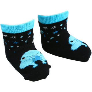 Blue Snack Monster Non-slip Baby Socks