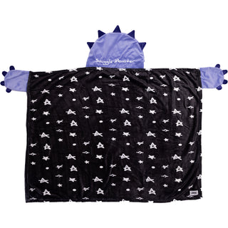 Purple Snuggle Monster 30" x 40" Coral Fleece Hooded Blanket