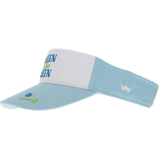 Queen of the Green Light Teal with White Adjustable Visor