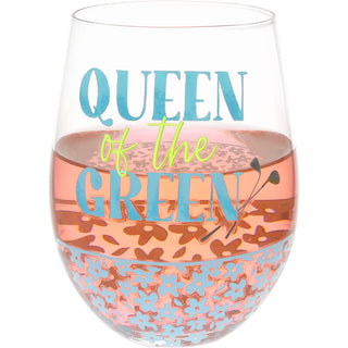 Queen of the Green 18 oz Stemless Wine Glass