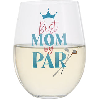 Best Mom Bottle Stopper and 18 oz Stemless Gift Set