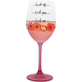F*ck Off Gift Boxed 18 oz Wine Glass