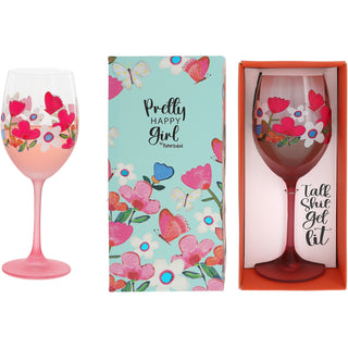 Get Lit Gift Boxed 18 oz Wine Glass