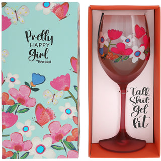 Get Lit Gift Boxed 18 oz Wine Glass