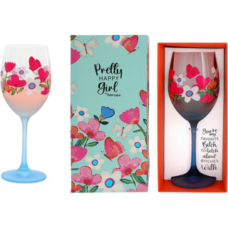 Favorite Bitch Gift Boxed 18 oz Wine Glass
