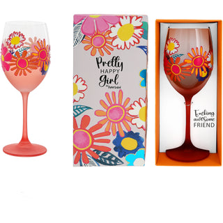 Awesome Friend Gift Boxed 18 oz Wine Glass