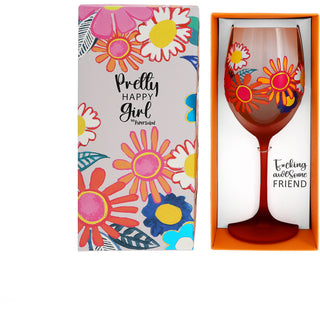 Awesome Friend Gift Boxed 18 oz Wine Glass