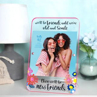 Friends 5.25" x 8" Acrylic Frame (Holds 4" x 6" or 5" x 7" Photo)