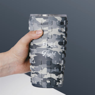 Fight 20 oz Travel Tumbler with 3D Silicone Wrap