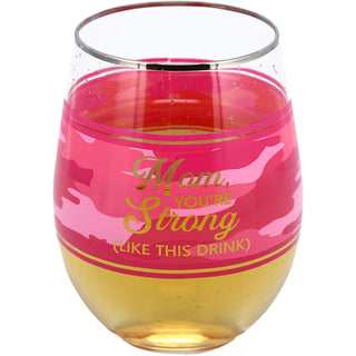 Mom 18 oz Stemless Wine Glass