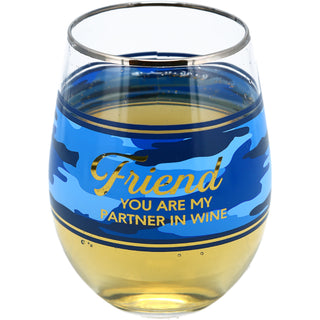 Friend 18 oz Stemless Wine Glass