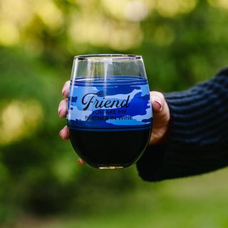 Friend 18 oz Stemless Wine Glass