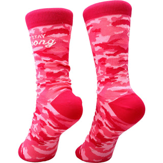 Stay Strong S-M Cotton Blend Sock
