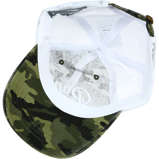 Papa Bear Green Camo Adjustable Mesh Hat