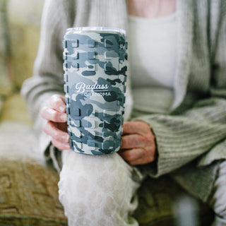 Grandma 20 oz Travel Tumbler with 3D Silicone Wrap