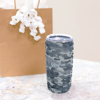 Grandma 20 oz Travel Tumbler with 3D Silicone Wrap