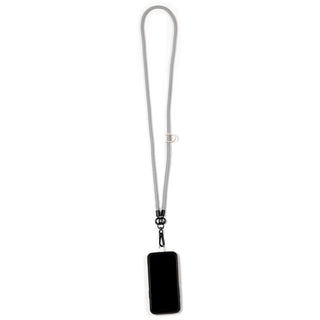 Light Gray Soft Nylon Crossbody Phone Lanyard