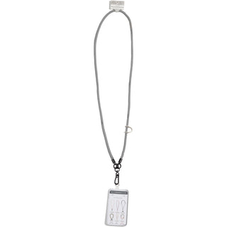 Light Gray Soft Nylon Crossbody Phone Lanyard