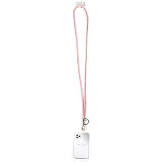 Pink Crossbody Soft Gemmed Phone Lanyard