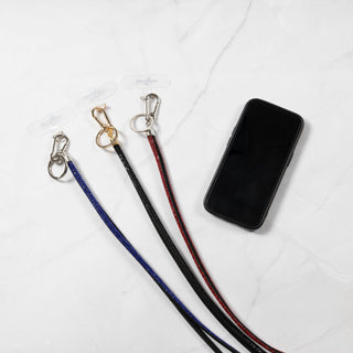 Cobalt Crossbody Soft Gemmed Phone Lanyard