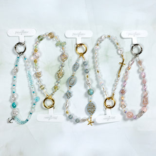 Cross Beaded Hands-Free Wrist Strap