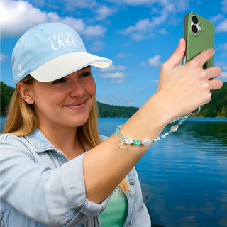 Lake Beaded Hands-Free Wrist Strap