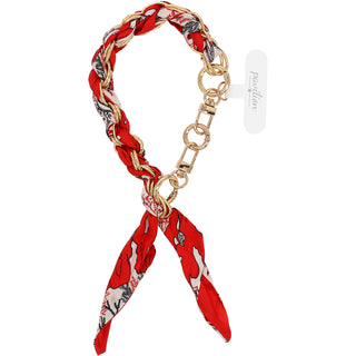 Red Coral Chained Scarf Hands-Free Wrist Strap