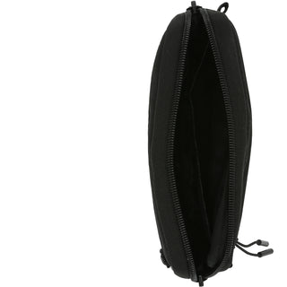 Black Jacquard Woven Phone Lanyard with Pouch