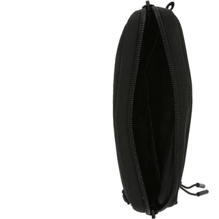 Black Jacquard Woven Phone Lanyard with Pouch