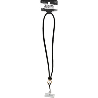 Black Crossbody Soft Gemmed Phone Lanyard