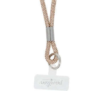 Champagne Wristlet Soft Gemmed Phone Wrist Strap