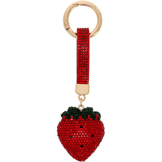 Strawberry Gemmed Keychain