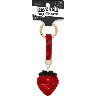 Strawberry Gemmed Bag Charm