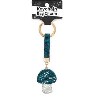 Mushroom Gemmed Bag Charm