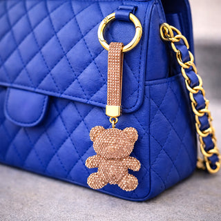 Teddy Bear Gemmed Bag Charm