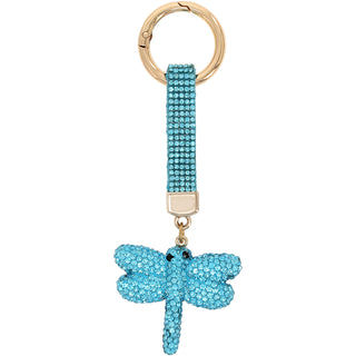 Dragonfly Gemmed Keychain