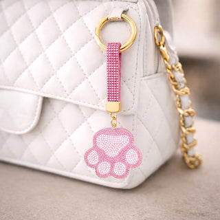 Pawprint Gemmed Bag Charm