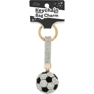 Soccer Gemmed Bag Charm