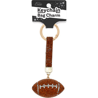 Football Gemmed Bag Charm