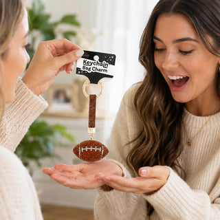 Football Gemmed Bag Charm