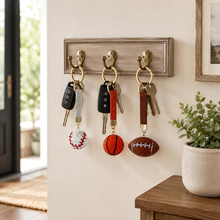 Football Gemmed Bag Charm
