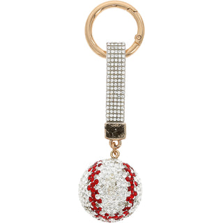 Baseball Gemmed Bag Charm
