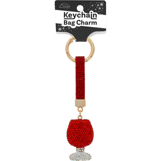 Wine Gemmed Bag Charm