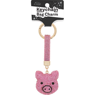 Pig Gemmed Bag Charm