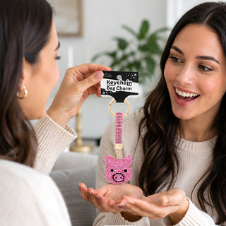 Pig Gemmed Bag Charm